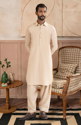 BEIGE BLENDED KAMEEZ SHALWAR