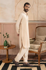 BEIGE BLENDED KAMEEZ SHALWAR