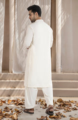 CREAM BLENDED KAMEEZ SHALWAR