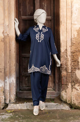 EMBROIDERED CAMBRIC STITCHED 2 PIECE