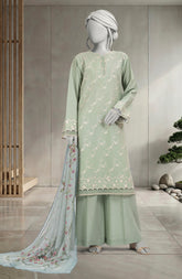 EMBROIDERED CAMBRIC 3PCS UNSTITCHED