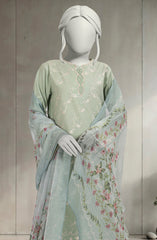 EMBROIDERED CAMBRIC 3PCS UNSTITCHED