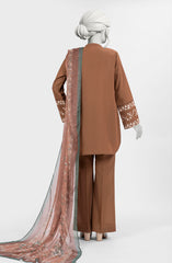 EMBROIDERED CAMBRIC 3PCS UNSTITCHED