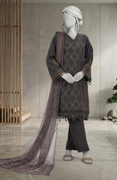 EMBROIDERED CAMBRIC 3PCS UNSTITCHED