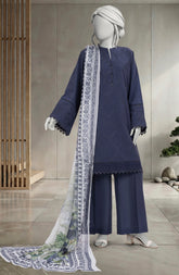 EMBROIDERED CAMBRIC 3PCS UNSTITCHED