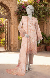 EMBROIDERED PRINTED LAWN 3PCS UNSTITCHED