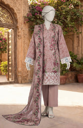 EMBROIDERED PRINTED LAWN 3PCS UNSTITCHED