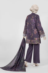 EMBROIDERED PRINTED LAWN 3PCS UNSTITCHED
