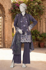 EMBROIDERED PRINTED LAWN 3PCS UNSTITCHED