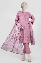 EMBROIDERED CAMBRIC LAWN 3PCS UNSTITCHED