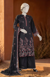 EMBROIDERED CAMBRIC 3PCS UNSTITCHED