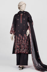 EMBROIDERED CAMBRIC 3PCS UNSTITCHED