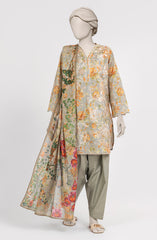 EMBROIDERED PRINTED LAWN STITCHED 2 PIECE