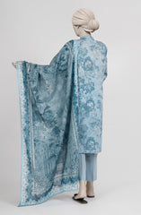 EMBROIDERED PRINTED LAWN STITCHED 3 PIECE