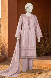 EMBROIDERED CAMBRIC 3PCS UNSTITCHED
