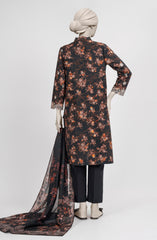 EMBROIDERED PRINTED LAWN STITCHED 3 PIECE