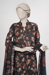 EMBROIDERED PRINTED LAWN STITCHED 3 PIECE