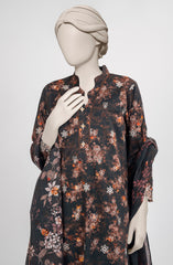 EMBROIDERED PRINTED LAWN STITCHED 3 PIECE