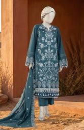 EMBROIDERED CAMBRIC 3PCS UNSTITCHED