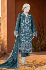 EMBROIDERED CAMBRIC 3PCS UNSTITCHED