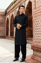 BLACK BLENDED KAMEEZ SHALWAR