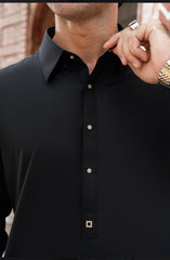 BLACK BLENDED KAMEEZ SHALWAR