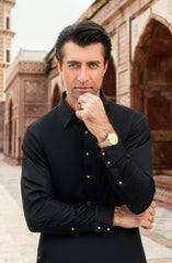 BLACK BLENDED KAMEEZ SHALWAR