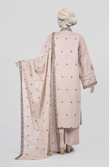 EMBROIDERED CAMBRIC 3PCS UNSTITCHED
