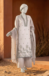EMBROIDERED CAMBRIC 3PCS UNSTITCHED