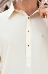 CREAM BLENDED KAMEEZ SHALWAR