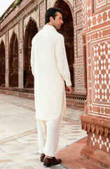 CREAM BLENDED KAMEEZ SHALWAR
