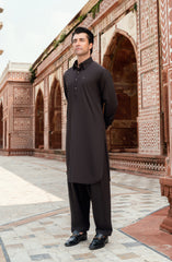 DARK-CHOCOLATE BLENDED KAMEEZ SHALWAR