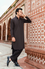 DARK CHOCOLATE BLENDED KAMEEZ SHALWAR