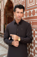 DARK-CHOCOLATE BLENDED KAMEEZ SHALWAR