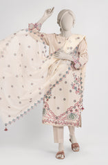EMBROIDERED CAMBRIC STITCHED 3 PIECE