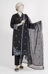 EMBROIDERED CAMBRIC STITCHED 3 PIECE