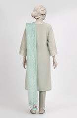 EMBROIDERED CAMBRIC STITCHED 3 PIECE