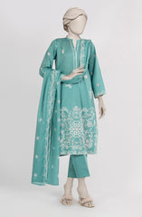 EMBROIDERED CAMBRIC STITCHED 3 PIECE