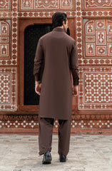 CHOCOLATE BROWN BLENDED KAMEEZ SHALWAR