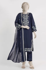 EMBROIDERED CAMBRIC STITCHED 3 PIECE