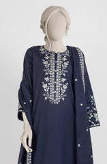 EMBROIDERED CAMBRIC STITCHED 3 PIECE