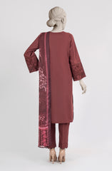 EMBROIDERED CAMBRIC STITCHED 3 PIECE