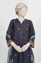 EMBROIDERED CAMBRIC STITCHED 3 PIECE