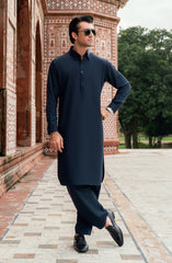 NAVY BLENDED KAMEEZ SHALWAR