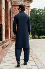 NAVY BLENDED KAMEEZ SHALWAR