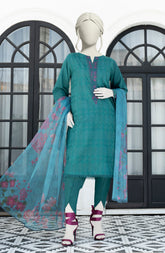 EMBROIDERED CAMBRIC 3PCS UNSTITCHED