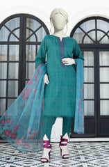 EMBROIDERED CAMBRIC 3PCS UNSTITCHED