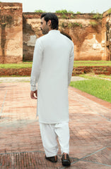 OFF WHITE BLENDED KAMEEZ SHALWAR
