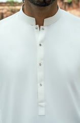 OFF WHITE BLENDED KAMEEZ SHALWAR