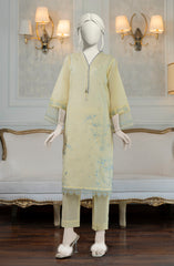 EMBROIDERED CAMBRIC STITCHED 2 PIECE